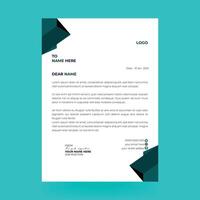 Letterhead design Template with dark blue color. vector