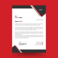 Letterhead design template design with red color vector