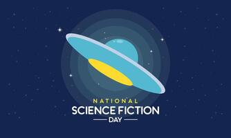 National Science Fiction Day. Space, Fantasy, Sci Fi Design Concept for Poster and Background vector