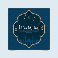 Isra miraj illustration in flat design. - . vector