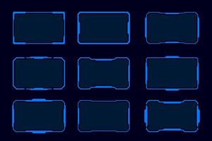 Abstract sci fi frame template layout. Futuristic frame element. HUD interface holograme design element. vector
