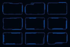 Futuristic frame HUD technology design element. Technology Hi-tech element. vector