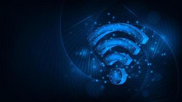 Wireless networking digital hi tech technology wifi concept. Abstract design for banner background. vector