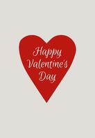 Happy Valentines Day. Minimalist Love Banner Design. Greeting Card Template for February Celebrations. illustration vector