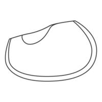 Apple icon in minimal outline style, perfect for health and fruit related designs vector