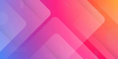 Colorful orange and purple gradient abstract illustration overlap background with 3d look simple line pattern. Futuristic design and luxury. vector