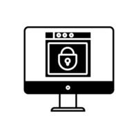 Password web icon. Protection browser illustration sign. security symbol or logo. vector