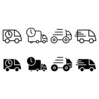 Fast delivery icon set. Express post illustration sign collection. Track symbol. vector