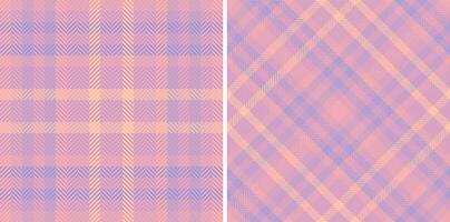 Background pattern of check seamless textile with a fabric texture tartan plaid. Set in gradient colors for cozy casual brand clothing . vector