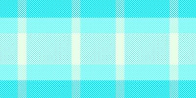 Repetition fabric tartan, colour textile pattern check. Club seamless plaid background texture in cyan and light colors. vector