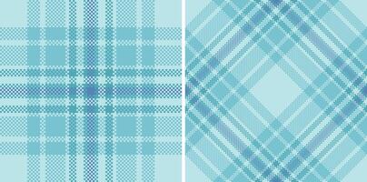texture plaid of textile background seamless with a check pattern tartan fabric. Set in sky colors. School uniform trends. vector