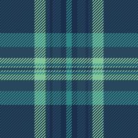 Outfit texture check textile, comfort fabric tartan. Summer seamless plaid pattern background in cyan and dark colors. vector