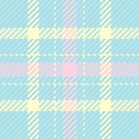 Fashionable pattern check background, greeting card textile plaid texture. Calm seamless tartan fabric in light and polar blue colors. vector