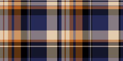Horizontal seamless textile texture, tweed tartan fabric. Intricate check plaid background pattern in orange and gray colors. vector