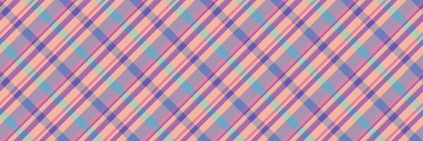 Basic check tartan plaid, trend seamless pattern background. Celebrate fabric texture textile in pastel and orange colors. vector