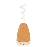 Electric aroma diffuser. Meditation Item. humidifier diffuser. Hand draw illustration. vector