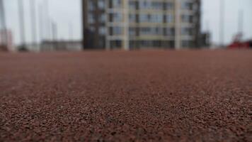 Close-Up of Rubberized Playground Surface video