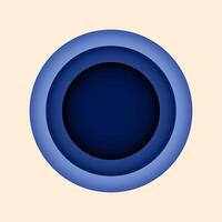 Abstract blue and beige paper circles background for web and print vector