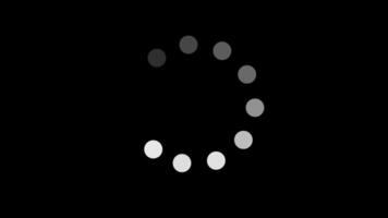 Stunning movement of loading animation in digital interface with black background video