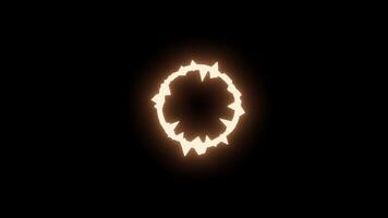 Explosion effect lights up continuously with black background. Fireball animation flashes video