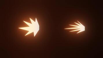 Set of simple Muzzle Flash with black background. Explosion fireball from the weapon video