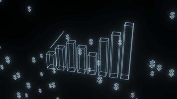 Digital finance trends with animated graphs and dollar symbols video