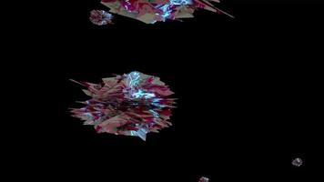 looping geométrico abstrato cristal mineral estrutura 3d Renderização video