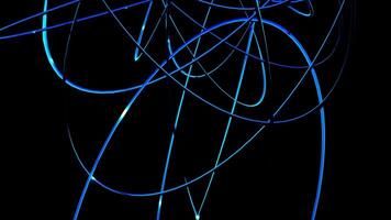 4K Wavy Blue Lines Abstract Background Digital Rendering video