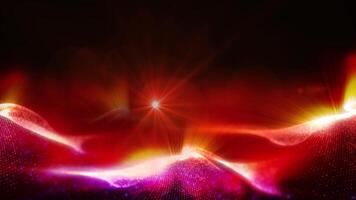 A landscape that is a mirage of illusory sparkling red waves that opens up new horizons for creative imagination. video