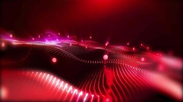 An illusory background of virtual sparkling waves of red color, smoothly flowing into each other. video