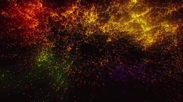 Multi-colored particles, like magical stars, fall from the sky, plunging you into a universe of wonders and magic. video