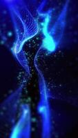 Abstraction of blue virtual waves, immersing you in an atmosphere of creative extravaganza. video