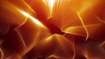 Abstract glowing gold background with lines that change shape to create a unique pattern. video