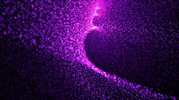 Cosmic crystallized matter of violet color rotates in virtual space, emitting energy. video