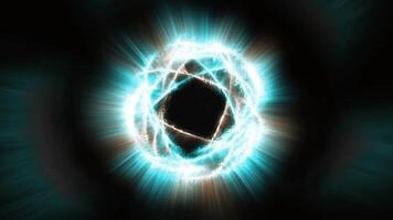 The vibrant energy of the soft blue color creates a sphere that radiates light, creating a unique electrifying atmosphere. video