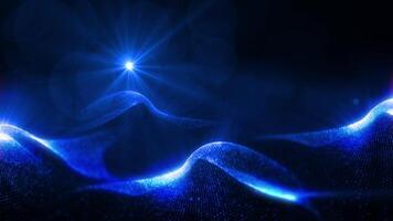 Magical virtual waves of blue color that change the perspective in space, creating futuristic patterns, immersing you in an atmosphere of creative extravaganza. video