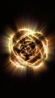The bright energy of the golden hue creates a sphere of light that radiates, creating a unique electrifying atmosphere. video