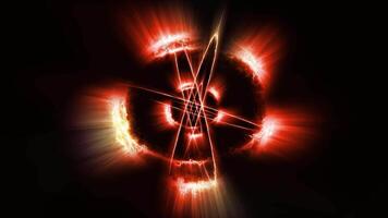 The bright energy of the fiery red color creates a sphere that radiates light, creating a unique electrifying atmosphere. video