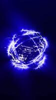 The vibrant energy of the blue hue creates a sphere of light that radiates, creating a unique electrifying atmosphere. video