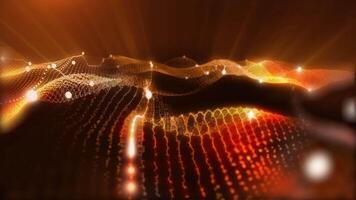 A golden illusory background of virtual sparkling waves, smoothly flowing into each other, opens up new horizons for creative imagination. video