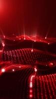 An illusory landscape that is a mirage of virtual sparkling red waves, opening up new horizons for creative imagination. video