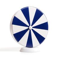 A blue and white wheel with a white base photo