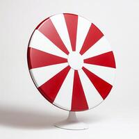 A red and white striped umbrella photo
