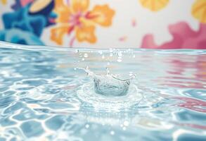Vibrant summer scene with soft waves, sunlight, and plenty of copy space photo