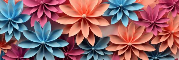 Background of large flowers photo