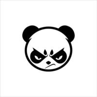 A panda bear head with an angry expression vector