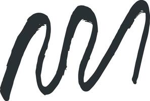 Abstract Brush Stroke in Dark Color vector