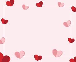 Beautiful heart shape background with empty space vector