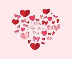 valentine background decoration with heart shape vector