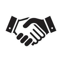 Simple Line Art of a Business Handshake vector